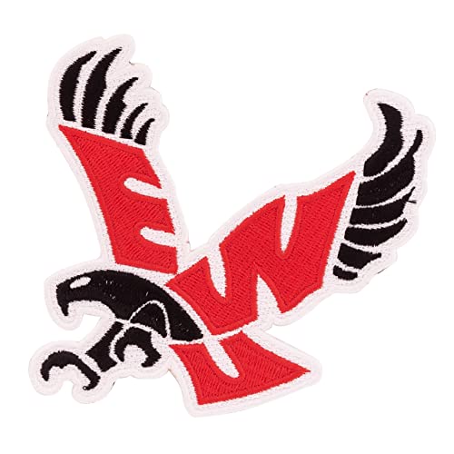 Eastern Washington University Patch EWU Eagles bestickter Aufnäher zum Aufnähen oder Aufbügeln Blazer Jackentasche (Patch – Design A) von Desert Cactus