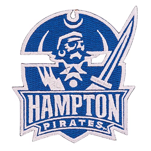 Hampton University Aufnäher Virginia Pirates bestickt Applikation Patch zum Aufnähen oder Aufbügeln Blazer Jackentasche (Patch – Design B) von Desert Cactus