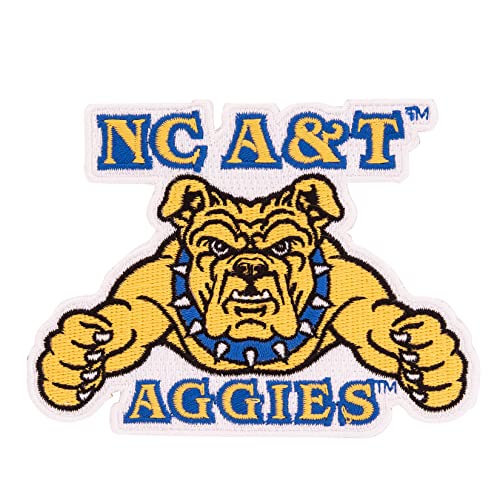 North Carolina A&T State University Patch Aggies NC A&T Bestickter Aufnäher zum Aufnähen oder Aufbügeln Blazer Jackentasche (Patch – Design B) von Desert Cactus