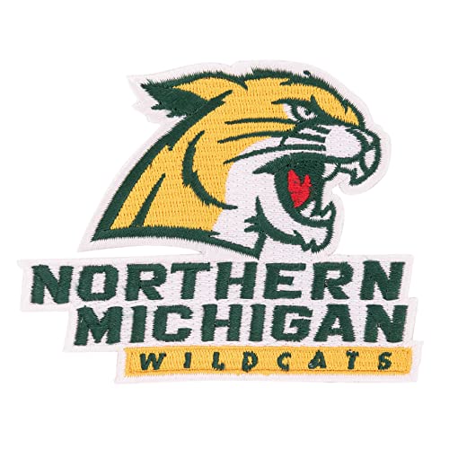 Northern Michigan University Patch NMU Wildcats Bestickte Applikation Patch zum Aufnähen oder Aufbügeln Blazer Jackentasche (Patch – Design A) von Desert Cactus