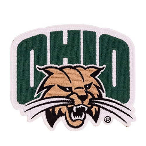 Ohio University Patch Bobcats Bestickte Applikation Patch zum Aufnähen oder Aufbügeln Blazer Jackentasche (Patch – Design B) von Desert Cactus