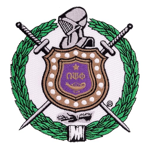 Omega Psi Phi Patch Fraternity Divine 9 OPP bestickte Applikation Patch zum Aufnähen oder Aufbügeln auf Blazer Jacke Tasche (Design A) von Desert Cactus