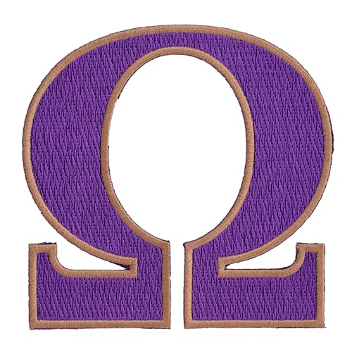 Omega Psi Phi Patch Fraternity Divine 9 OPP bestickte Applikation Patch zum Aufnähen oder Aufbügeln auf Blazer Jacke Tasche (Design G) von Desert Cactus