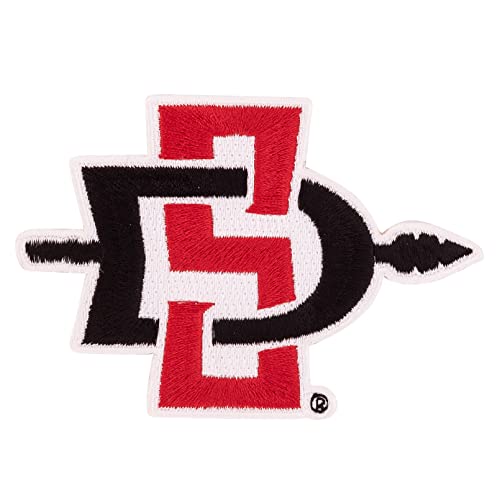 San Diego State University Patch SDSU Aztecs bestickte Applikation Patch zum Aufnähen oder Aufbügeln Blazer Jackentasche (Patch – Design A) von Desert Cactus