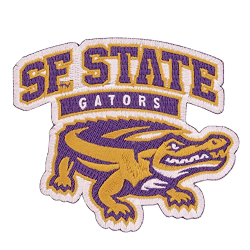 San Francisco State University Patch SFSU Gators bestickte Applikation Patch zum Aufnähen oder Aufbügeln Blazer Jackentasche (Patch – Design A) von Desert Cactus