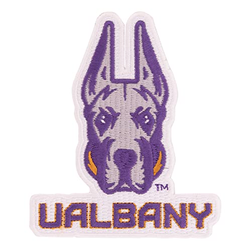 University of Albany Aufnäher, Motiv: Die Doggen UAlbany SUNY bestickte Applikation zum Aufnähen oder Aufbügeln (Aufnäher, Design A) von Desert Cactus