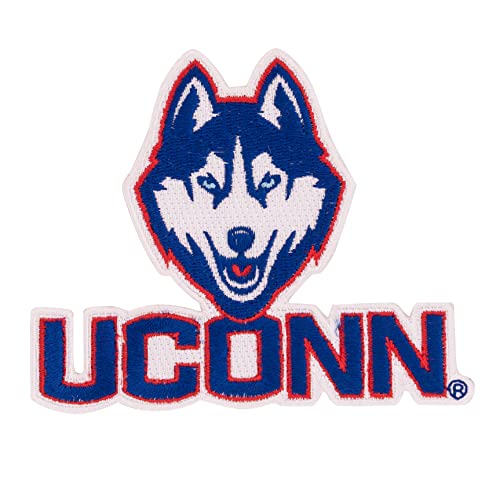 University of Connecticut Patch UConn Huskies Bestickte Applikation Patch zum Aufnähen oder Aufbügeln Blazer Jackentasche (Patch – Design A) von Desert Cactus