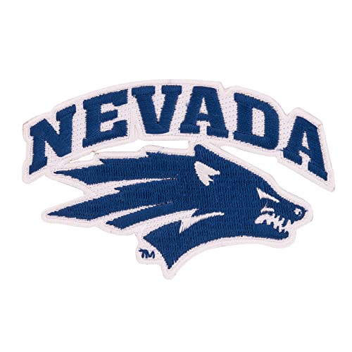 University of Nevada Reno Patch UNR Wolf Pack bestickte Applikation Patch zum Aufnähen oder Aufbügeln Blazer Jackentasche (Patch – Design A) von Desert Cactus