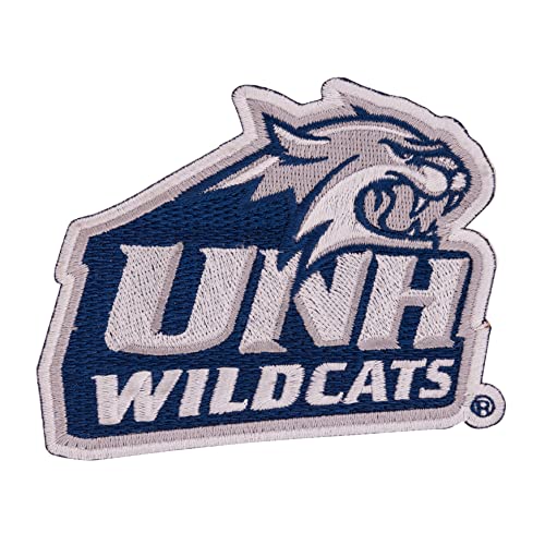 University of New Hampshire Patch UNH Wildcats bestickter Aufnäher zum Aufnähen oder Aufbügeln Blazer Jackentasche (Patch – Design A) von Desert Cactus