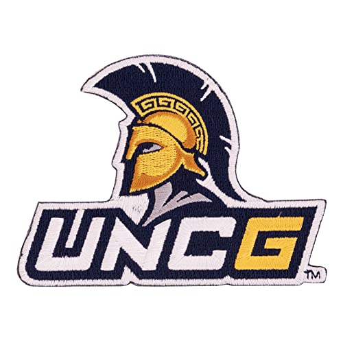 University of North Carolina Greensboro Aufnäher UNCG Spartans bestickt Applikation Patch zum Aufnähen oder Aufbügeln Blazer Jackentasche (Patch – Design A) von Desert Cactus