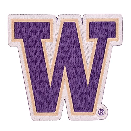 University of Washington Patch U of W UW Huskies Husky bestickter Applikation Patch zum Aufnähen oder Aufbügeln Blazer Jackentasche (Patch – Design A) von Desert Cactus