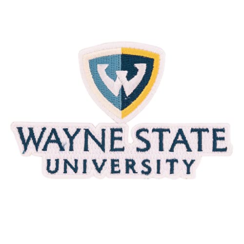 Wayne State University Patch WSU Warriors Bestickte Applikation Patch zum Aufnähen oder Aufbügeln Blazer Jackentasche (Patch – Design A) von Desert Cactus