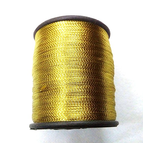 Gold & Braun – Art Silk Twisted mit Lurex – Neem Jari-Zari – Für Crochet Nähen Stickerei Stricken Jewelry von Desi Hawker