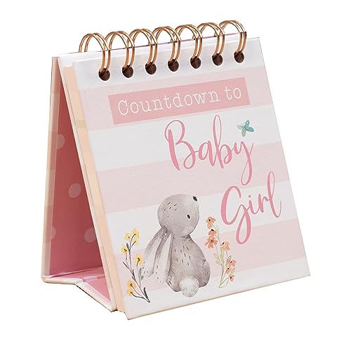 Design by Violet 50 Tage Baby Coundown Kalender Baby Mädchen Baby Junge Andenken Momente Babyparty Geschenke für Mama – Geschenk für Neugeborene für Jungen oder Mädchen, Unisex (Pink) von Design By Violet