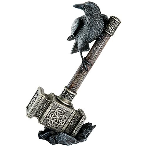 Design Toscano Rabenwächter von Thors Donner Hammer Statue von Design Toscano