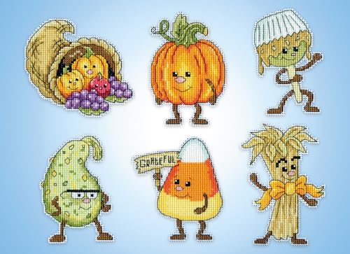 Design Works Crafts Inc. Harvest Treats Kreuzstich-Ornament-Set, 6 Stück von Design Works Crafts Inc.