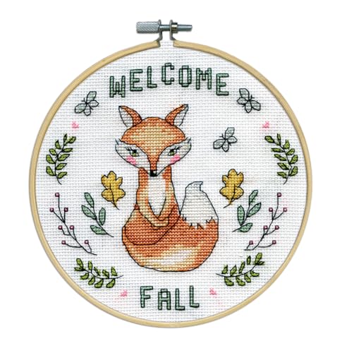 Design Works Crafts Inc. Kreuzstich-Set Welcome Fall mit Kreolen von Design Works Crafts Inc.