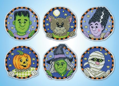 Design Works Crafts Inc. Monster Mash Kreuzstich-Ornament-Set, 6 Stück von Design Works Crafts Inc.