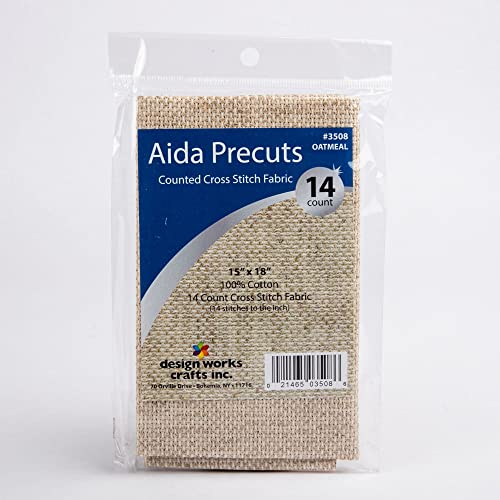 Design Works Gold Quality Aida 14 Count 15"X18"-Oatmeal von Design Works