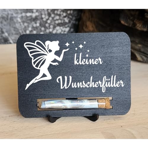 Designbysh Kleiner Wunscherfüller Geldgeschenk Set inkl. Mini Staffelei Geschenkkarte, Präsent, Aufmerksamkeit aus Holz im Kleinformat, Kreatives Geldgeschenk Verpackung, Coole Geldkarte von Designbysh