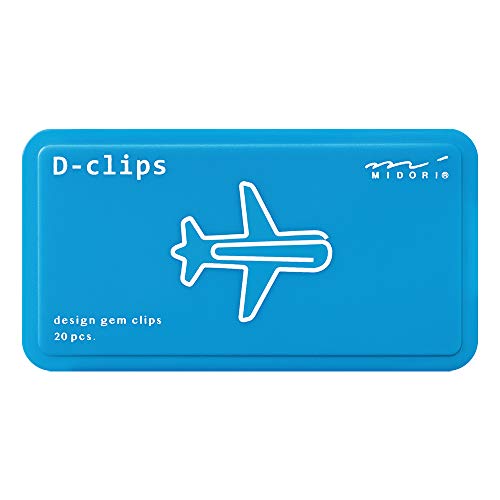 Midori D-clips Flugzeug Büroklammern (20Stück) 43395-006 von Designphil