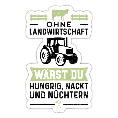 DesignsByJnk5 Sticker 'Ohne Landwirtschaft Wärst Du Hungrig Nackt Und Nüchtern' | Landwirt Spruch | Grünes Vinyl-Aufkleber | Wasserfest | Outdoor | Rustikal | Flocke | Buchstabe von DesignsByJnk5