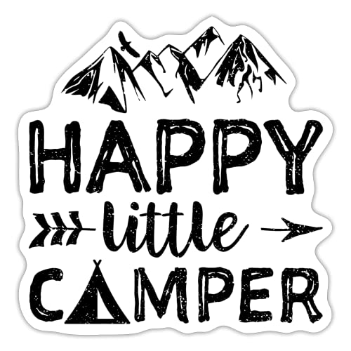 DesignsByJnk5 Sticker Unisex Camping | Happy Little Camper Aufkleber Camping Spruch | Camping lustige Sprüche Autoaufkleber Geschenkidee Camping von DesignsByJnk5