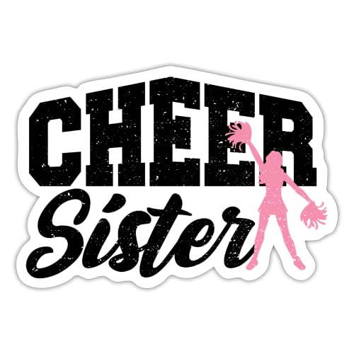 DesignsByJnk5 Sticker Unisex Cheerleader | Cheer Sister Aufkleber Cheerleader Spruch | Schwester lustige Sprüche Autoaufkleber Geschenkidee Cheerleader von DesignsByJnk5