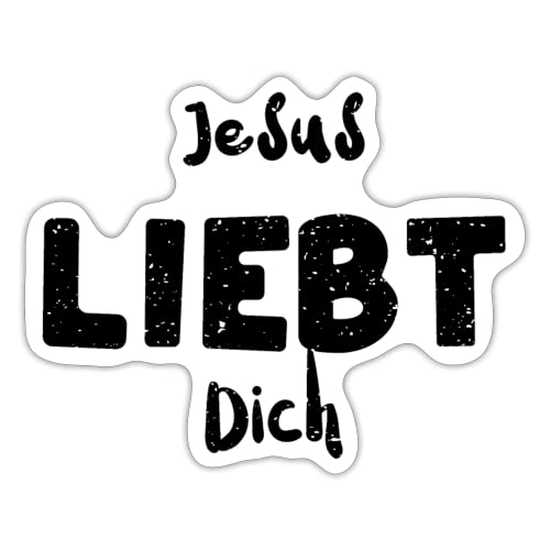 DesignsByJnk5 Sticker Unisex Christentum | Jesus Liebt Dich Aufkleber Jesus Spruch | Glaube lustige Sprüche Autoaufkleber Geschenkidee Christentum von DesignsByJnk5