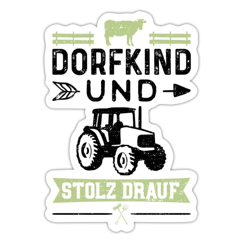 DesignsByJnk5 Sticker Unisex Dorf | Dorfkind Und Stolz Drauf Aufkleber Dorf Spruch | Vom Land lustige Sprüche Autoaufkleber Geschenkidee Dorf von DesignsByJnk5