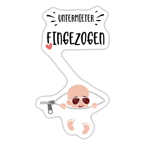 DesignsByJnk5 Sticker Unisex Familie | Untermieter Eingezogen Aufkleber Schwangerschaft Spruch | Baby lustige Sprüche Autoaufkleber Geschenkidee Familie von DesignsByJnk5