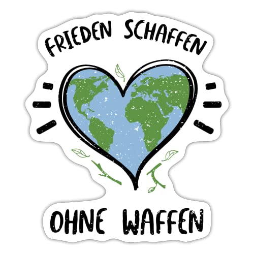 DesignsByJnk5 Sticker Unisex Klimawandel | Frieden Schaffen Ohne Waffen Aufkleber Tag Der Erde Spruch | Umweltschutz lustige Sprüche Autoaufkleber Geschenkidee Klimawandel von DesignsByJnk5