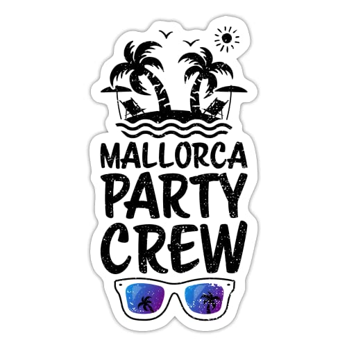 DesignsByJnk5 Sticker Unisex Mallorca | Mallorca Party Crew Aufkleber Mallorca Spruch | Malle Party lustige Sprüche Autoaufkleber Geschenkidee Mallorca von DesignsByJnk5