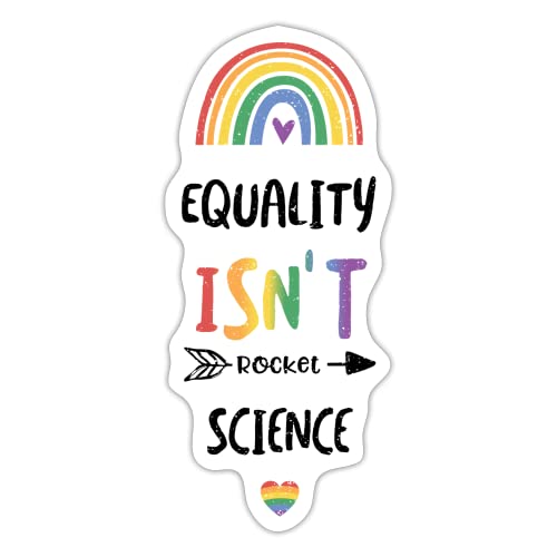 DesignsByJnk5 Sticker Unisex Pride | Equality Isn't Rocket Science Aufkleber LGBTQ Spruch | Queer lustige Sprüche Autoaufkleber Geschenkidee Pride von DesignsByJnk5