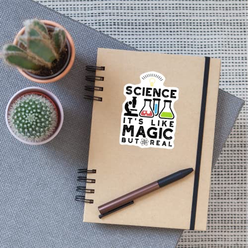 DesignsByJnk5 Sticker Unisex Wissenschaften | Science It's Like Magic But Real Aufkleber Wissenschaften Spruch | Naturwissenschaften lustige Sprüche Autoaufkleber Geschenkidee Wissenschaften von DesignsByJnk5