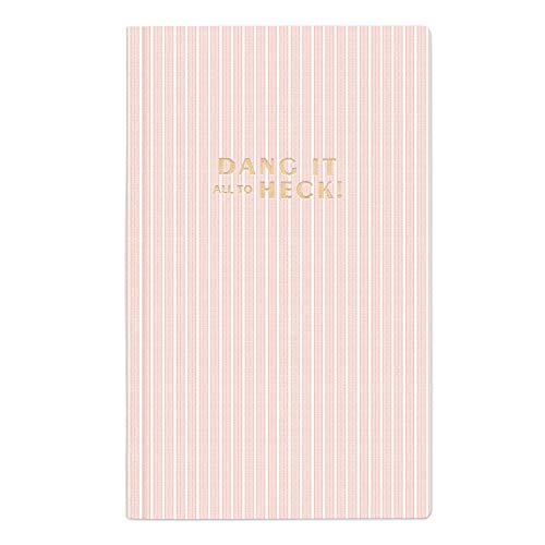 DesignWorks Ink Notizbuch mit Stoffeinband, 18,4 x 29,8 cm, Dang it All to Heck – Dusty Blush Stripe von Designworks Ink