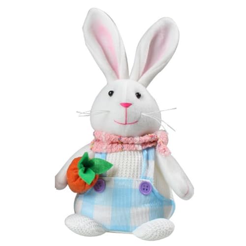 Desikixudy 1 Stück glänzender Hase, Osterornament, Elfe, GNOME mit leuchtenden LED-Lichtern für 2024, Geschenke für Kinder, Tisch B von Desikixudy