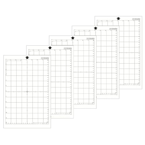 Desikixudy 5 Stück Schneidematte 12 x 8 Zoll aus PVC mit Standardgriff, Klebstoff zum Schneiden, Ersatz, rutschfeste Viskosität, Verarbeitung eines mittleren Netzes von Desikixudy