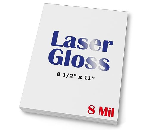 8 Mil Laser Gloss Cardstock – einseitig glänzendes Fotopapier für Laserdrucker – 21,6 x 27,9 cm – 20 Blatt von Desktop Publishing Supplies