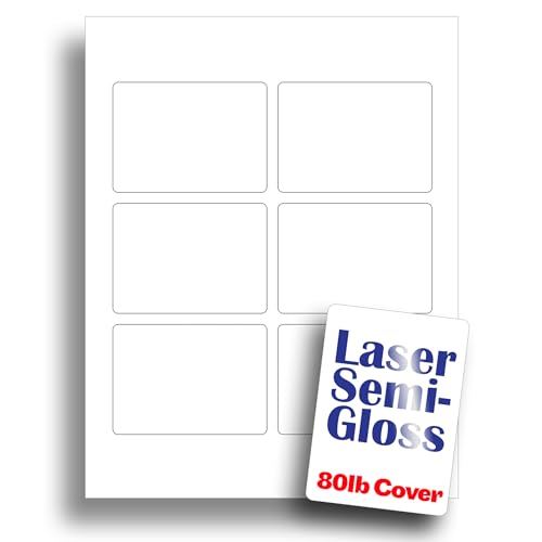 Glänzendes bedruckbares Spielkartenpapier - Blanko-Spielkarten für Laserdrucker - Schwerer doppelseitiger Laser Semi Gloss - 20 Blatt/120 Blanko-Spielkarten von Desktop Publishing Supplies