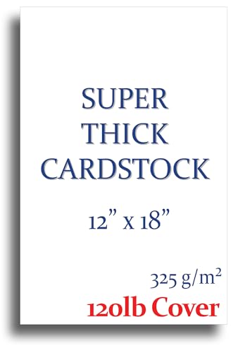 Super dicker Karton für Tintenstrahl- oder Laserdrucker, 50 Blatt, schweres Druckerpapier, mattes Finish, weiß, ideal für Karten, Speisekarten, Poster, Deckel von Desktop Publishing Supplies