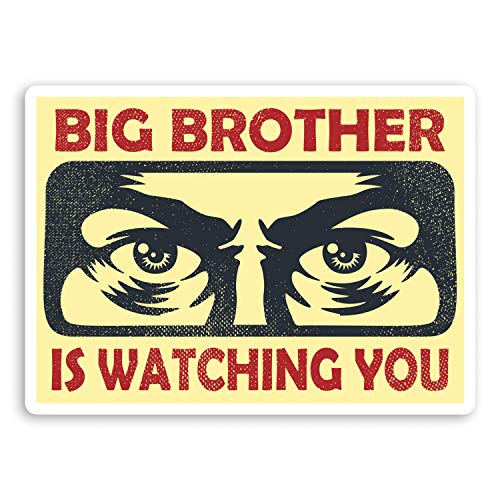 2 x 10 cm Big Brother is Watching Vinyl-Aufkleber, 10 cm breit, 2 Stück von Destination Vinyl Ltd