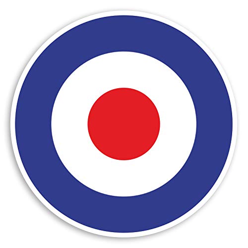 2 x 10 cm RAF Roundel Vinyl-Aufkleber – Armed Forces Retro MOD Fun Aufkleber #30468 (10 cm breit) von Destination Vinyl Ltd