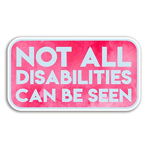 2 x 10 cm Rosa Disabilities Vinyl-Aufkleber - Behinderte Aufkleber-Auto-Laptop # 18145 (10 cm breit) von Destination Vinyl Ltd