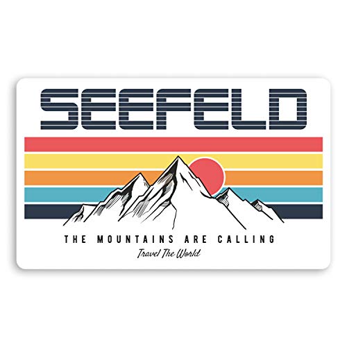 2 x 10 cm Seefeld Österreich Vinyl-Aufkleber #30341 (10 cm breit) von Destination Vinyl ltd