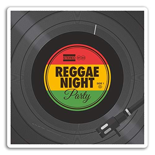 2 x 10cm Reggae Rekord Vinyl Aufkleber - Musik DJ Jamaika-Aufkleber Laptop # 17479 (10 cm groß) von DestinationVinyl