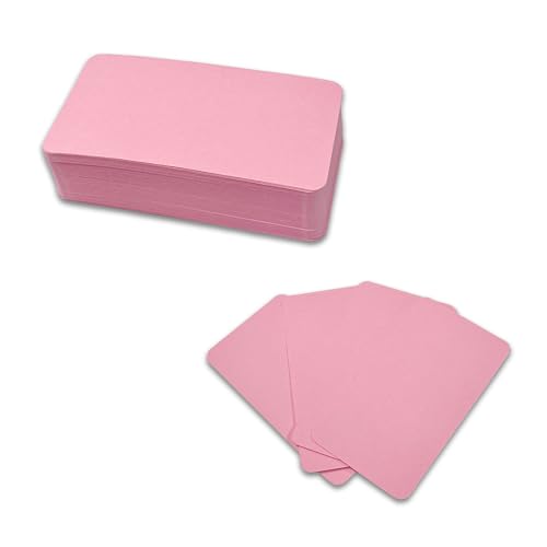 Desuibao 120 Stück farbige Mini-Karteikarten, 5 x 9 cm, blanko, Pastell-Notizkarten, niedlich, unliniert, für kleine Geschäftsnachrichten, Lernen, Schreiben, Wörter (Rosa) von Desuibao