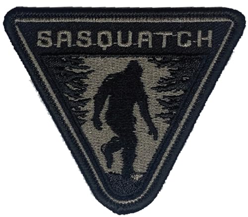 Aufnäher mit Ford Bronco Sasquatch-Logo, bestickt, 7,6 x 6,3 cm, Heißsiegel-Aufnäher für Kleidung, Jeansjacke, schwarzen Rucksack, Hut, Jacken und mehr von Detroit Shirt Company