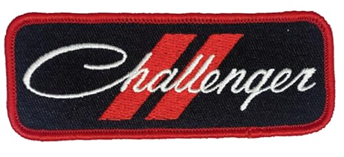 Dodge Challenger Rhombus Logo bestickter Aufnäher 11,4 x 3,8 cm | Heißsiegel-Aufnäher für Kleidung, Rucksäcke, Hüte, Jacken und Jeans von Detroit Shirt Company