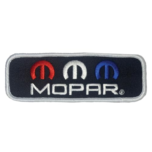 Mopar RWB Omega bestickter Aufnäher 11,4 x 3,8 cm | Heißsiegel-Aufnäher für Kleidung, Rucksäcke, Hüte, Jacken und Jeans von Detroit Shirt Company